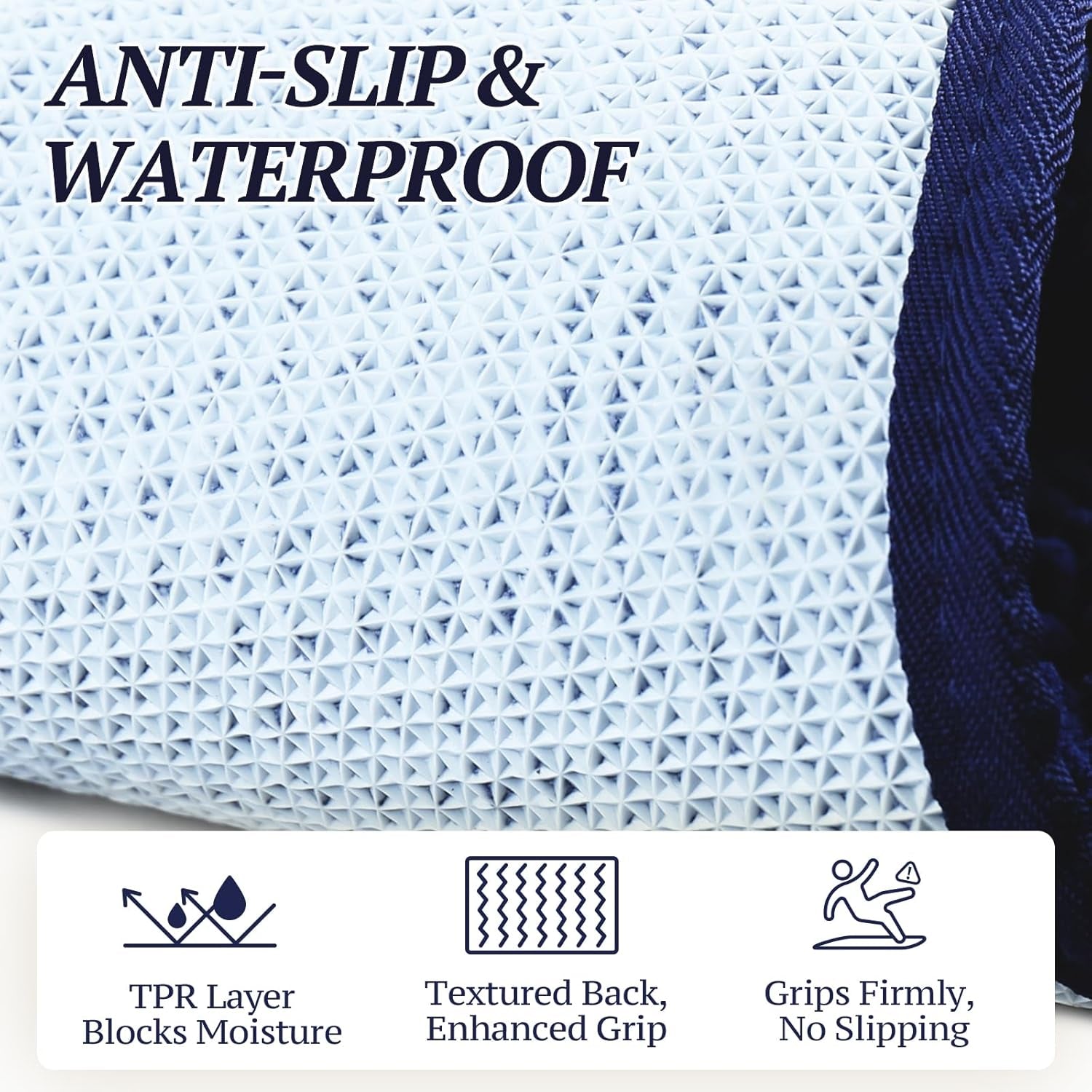 Dog Door Mat for Muddy Paws – Ultra Absorbent Waterproof Chenille Pet Rug with Non-Slip Backing, Washable Dirt Trapper Entryway Floor Mat, 31” x 20”, Navy Blue