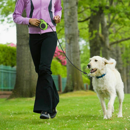 Automatic Retractable Dog Leash with Dual Size Options and Safety Brake & Lock System